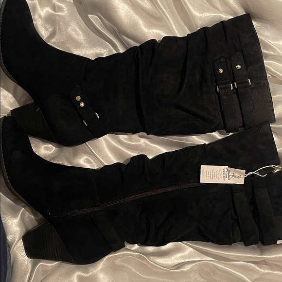 Dr Scholl’s Black Tall Knee Boots W11 - Picture 2 of 8